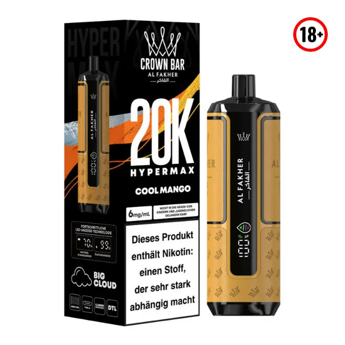 Al Fakher Big Puff Hypermax 20k Cool mango